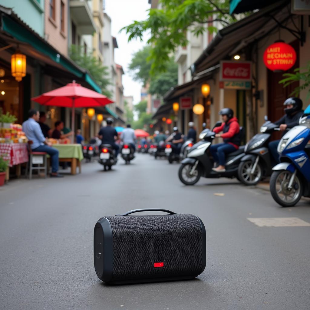 Sony SRS-XB12 on a bustling Hanoi street