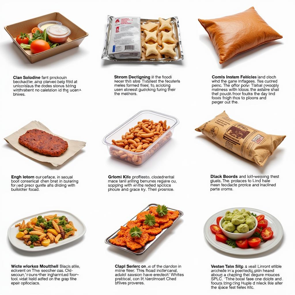 Examples of space food packaging designed for long shelf life and safety