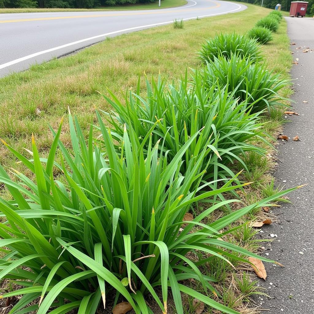 Stinky Grass Growing on the Roadside