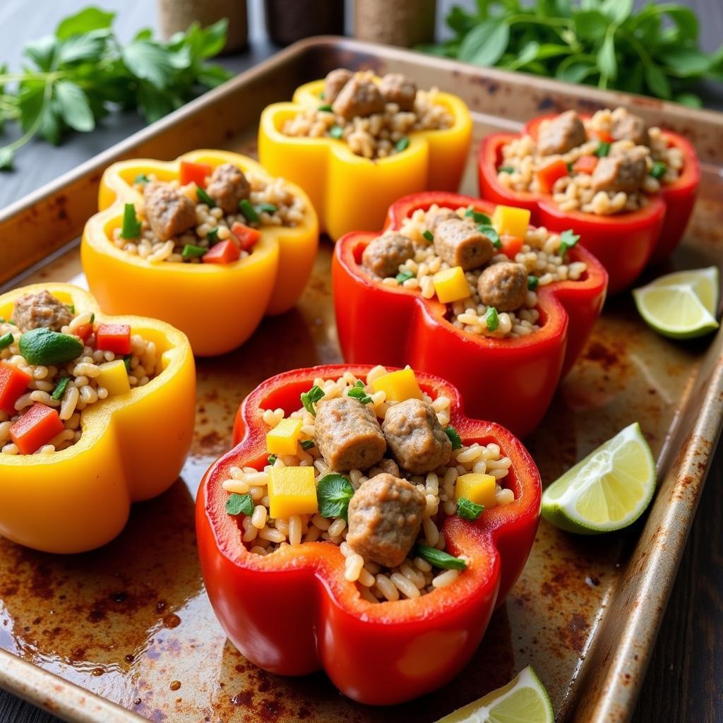 Stuffed Bell Peppers with Fresh Sausage