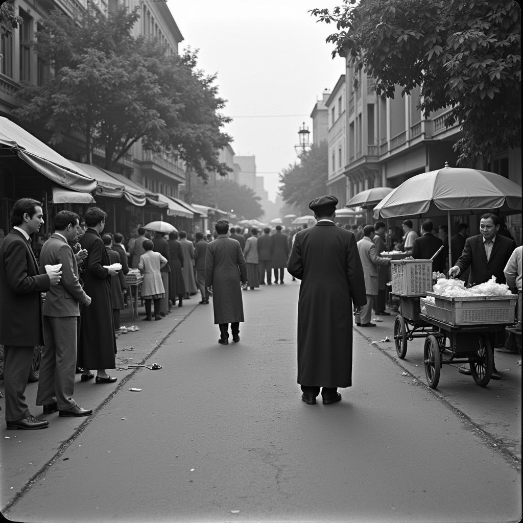 Hanoi street food vendors during the subsidy period