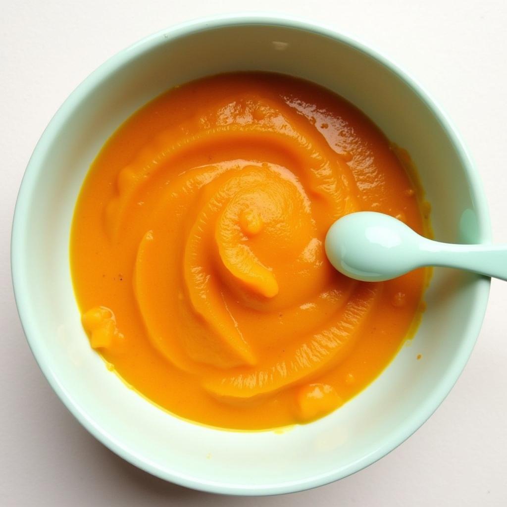 Sweet potato and pigeon puree for babies