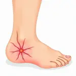 Illustration of a swollen ankle