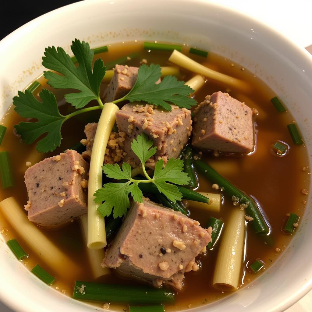 Taro Stem Soup with Pork Ribs