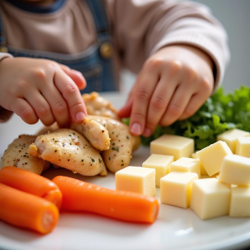 Toddler Enjoying Finger Foods