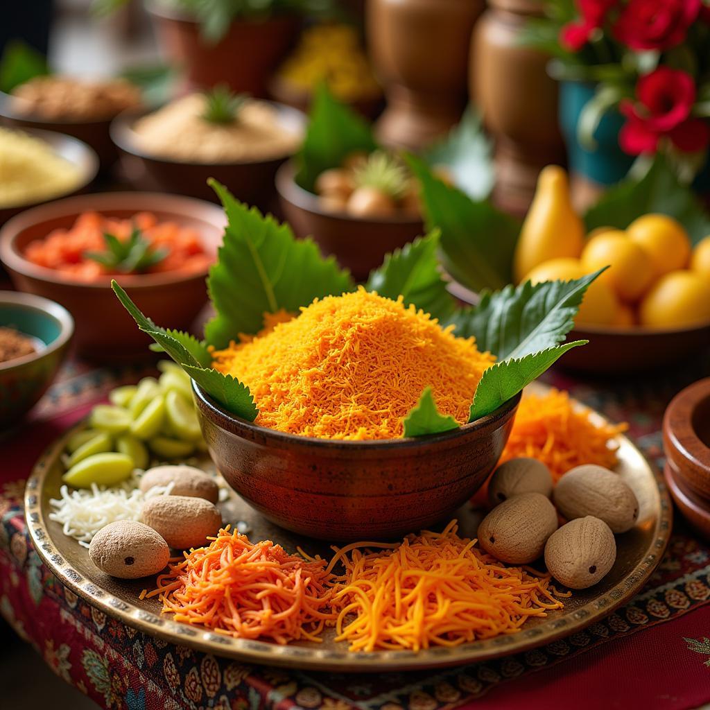 Traditional Vietnamese Offerings for the Cốm Ceremony