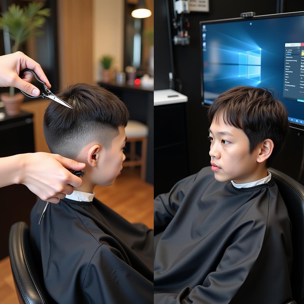 Traditional vs. Computerized Haircut in Hanoi