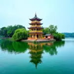 Tran Quoc Pagoda in Hanoi: A serene oasis of peace and reflection amidst the bustling city.