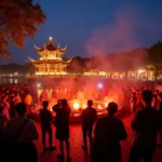 Tran Quoc Pagoda at New Year's Eve Incense Offering