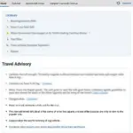 Travel Advisory Website Screenshot