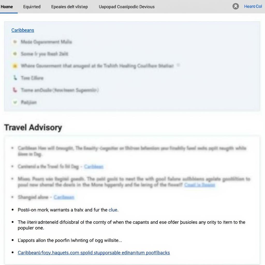 Travel Advisory Website Screenshot