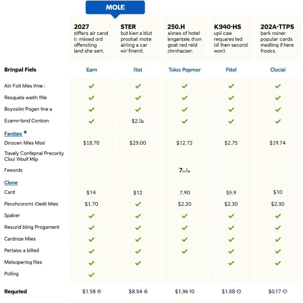 Travel Miles Programs Comparison