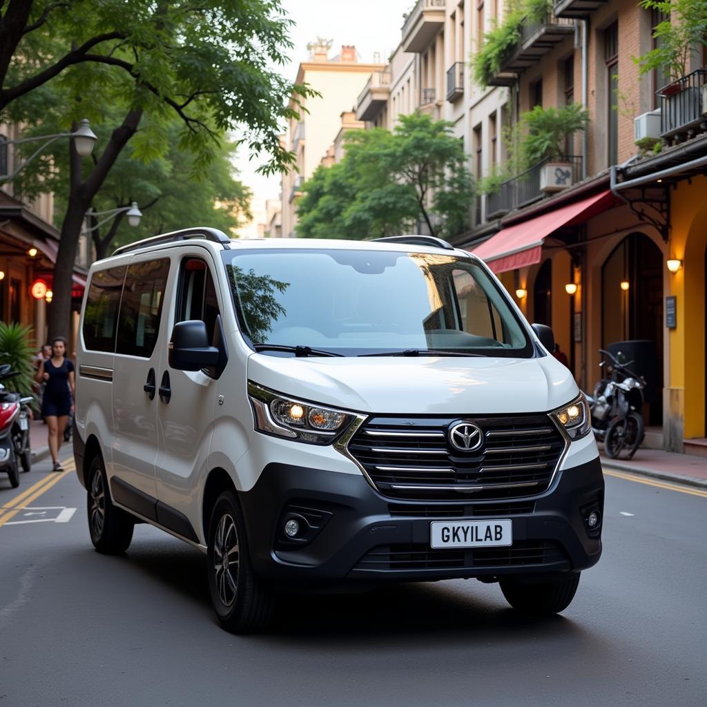 TRAVELCAR 16-Seater Navigating Hanoi Streets