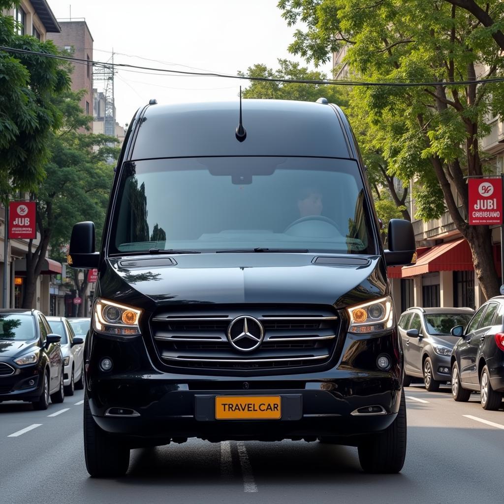 TRAVELCAR 16-seater Van in Hanoi Streets