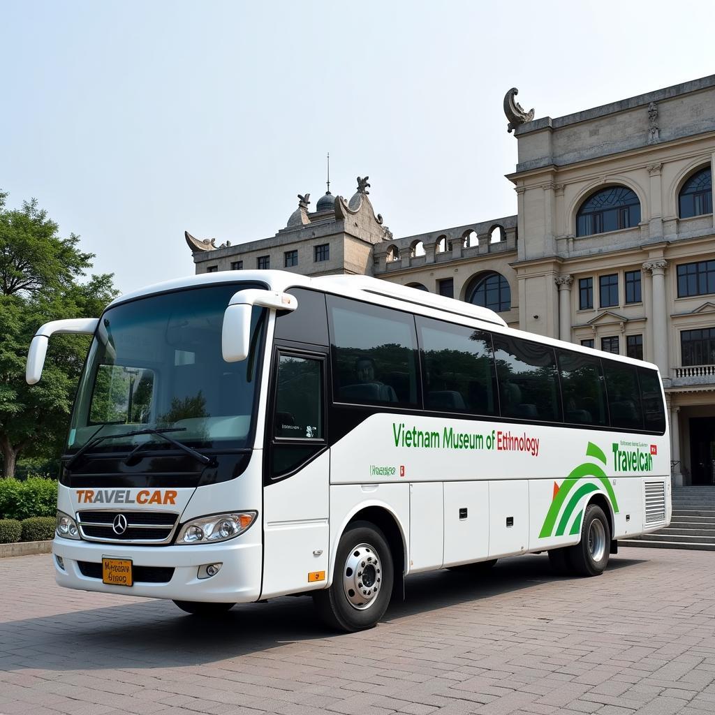 TRAVELCAR bus parked at the Vietnam Museum of Ethnology