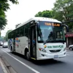 TRAVELCAR bus on a Hanoi street