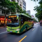 TRAVELCAR bus on a Hanoi street