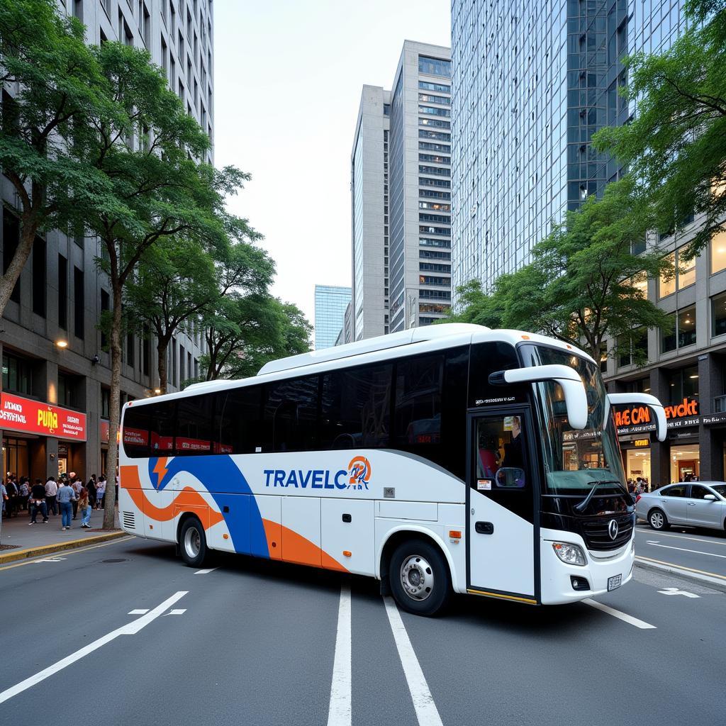 TRAVELCAR Bus at Keangnam Landmark