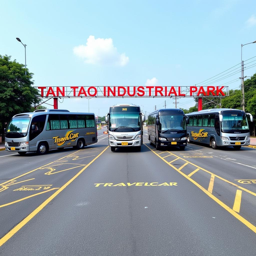 TRAVELCAR's Fleet of Vehicles Parked at the Entrance of Tan Tao Industrial Park