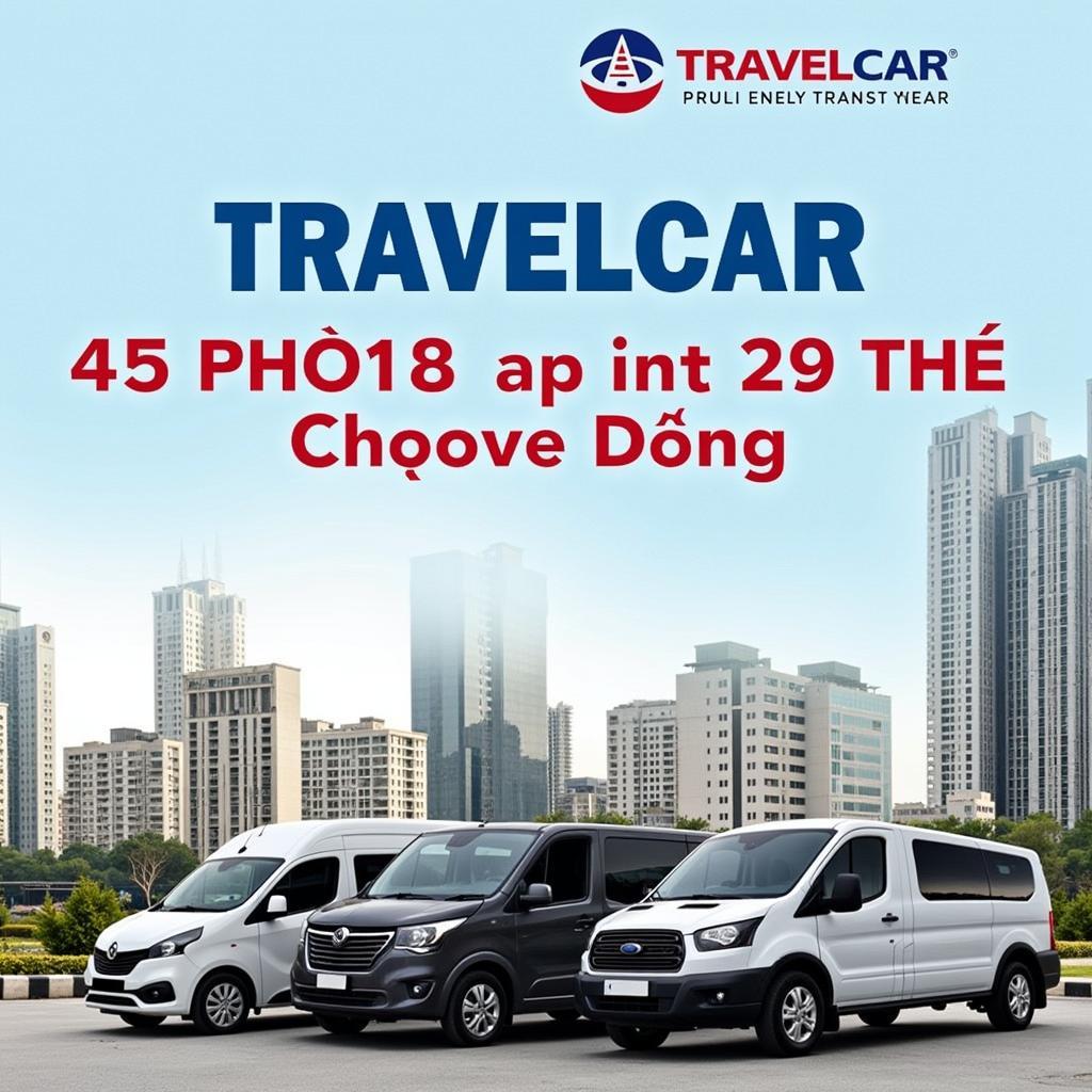 TRAVELCAR fleet of 16, 29, and 45 seater vehicles in Hanoi