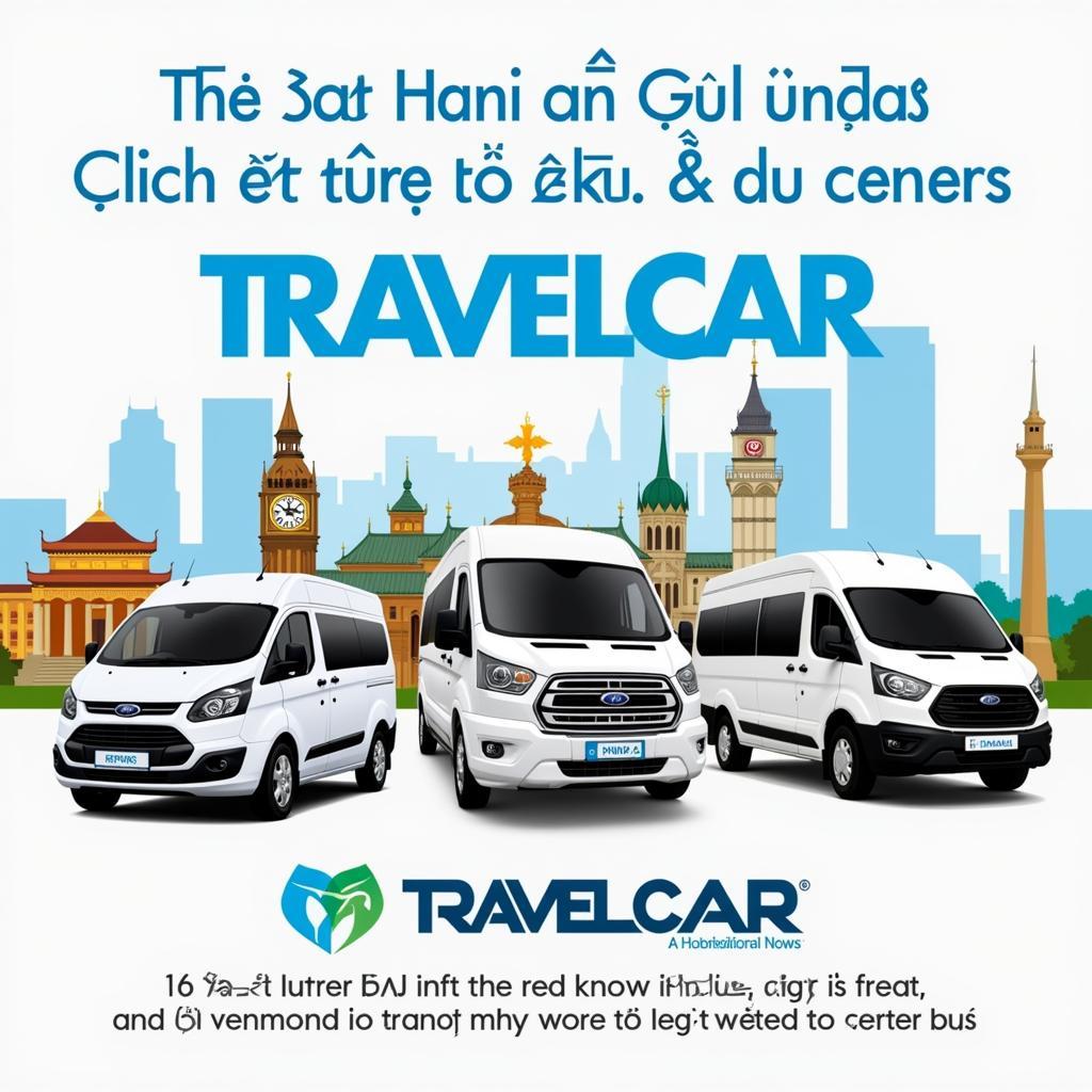 TRAVELCAR Hanoi Transportation:  Various vehicles, including 16, 29, and 45 seaters, provide convenient travel to HPV vaccination centers.