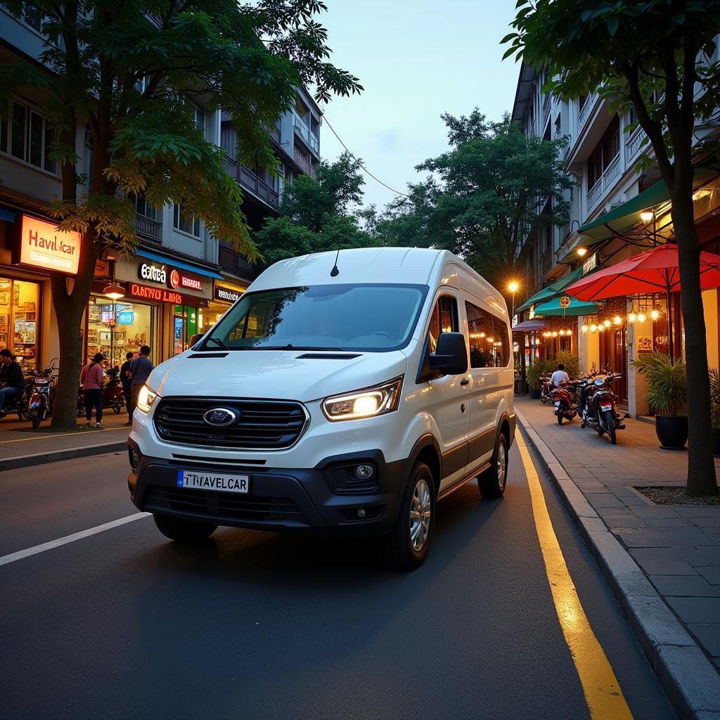 TRAVELCAR Van in Hanoi Streets