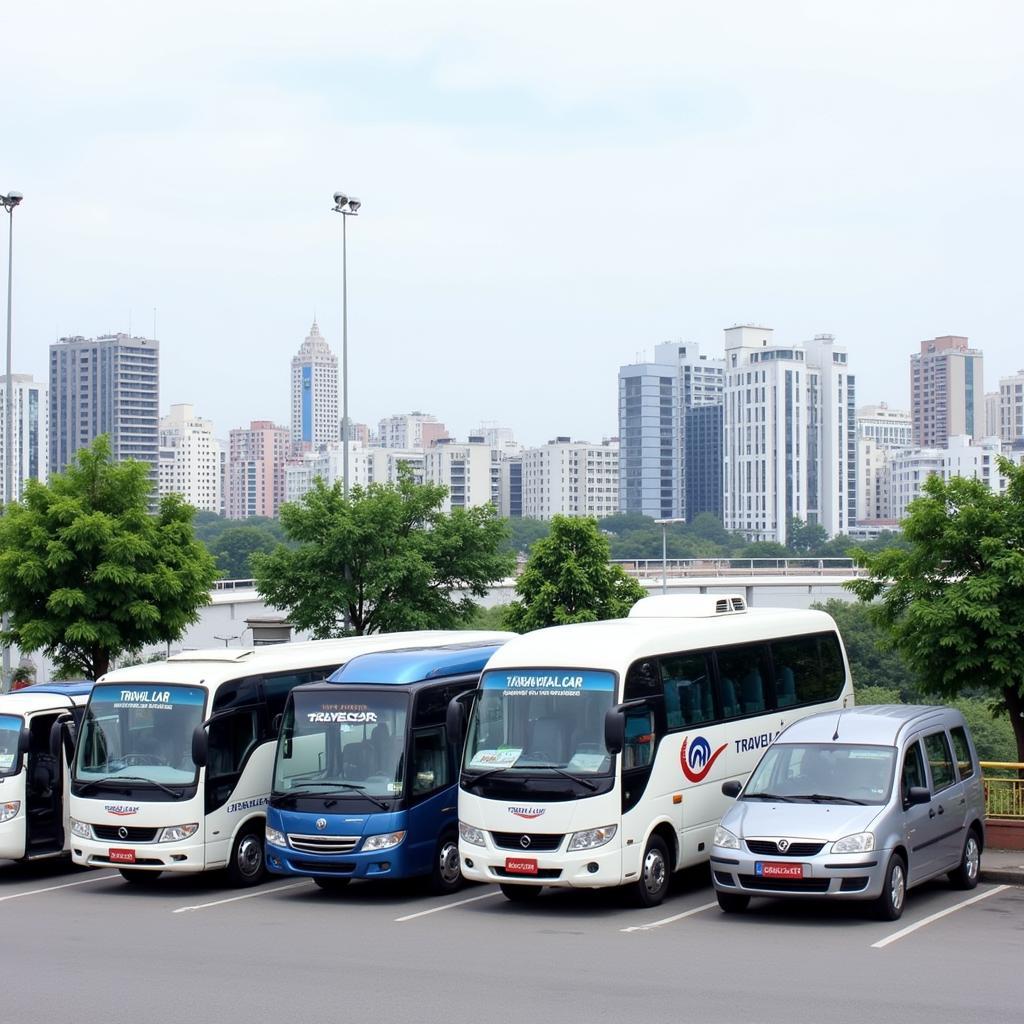 TRAVELCAR's fleet of vehicles available for rent in Hanoi, Vietnam