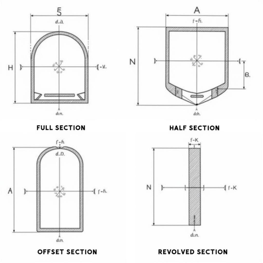 Different Types of Cross Section Drawings