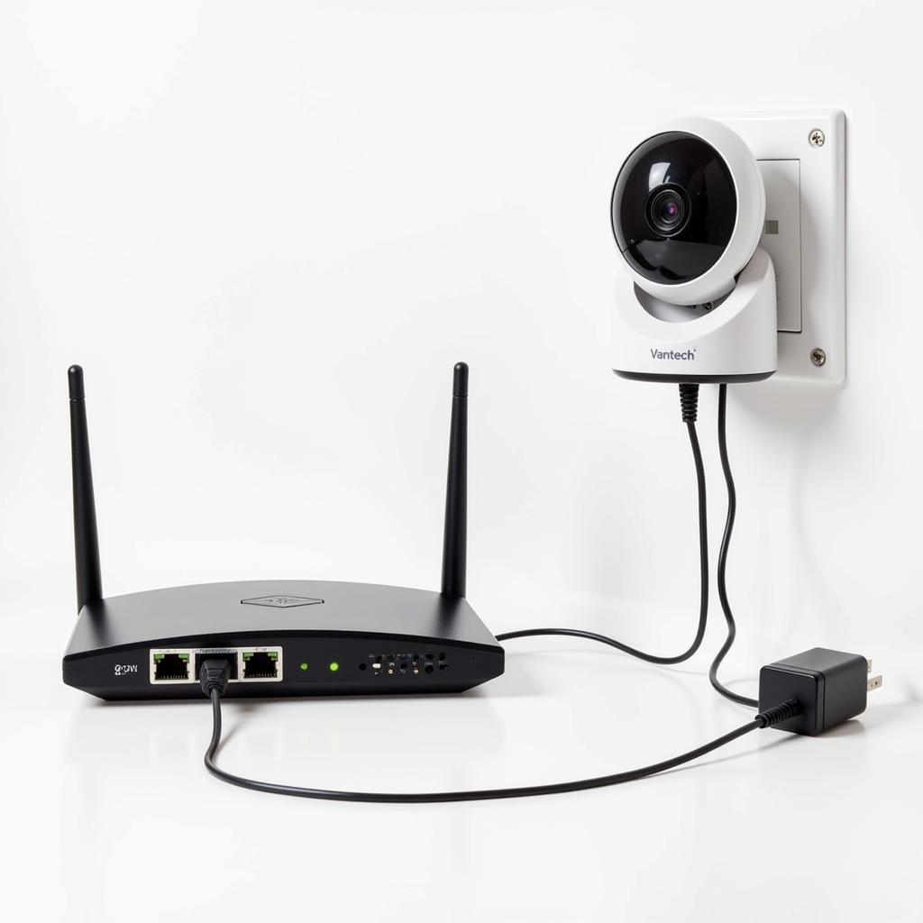 Connecting Vantech IP camera to router via ethernet cable