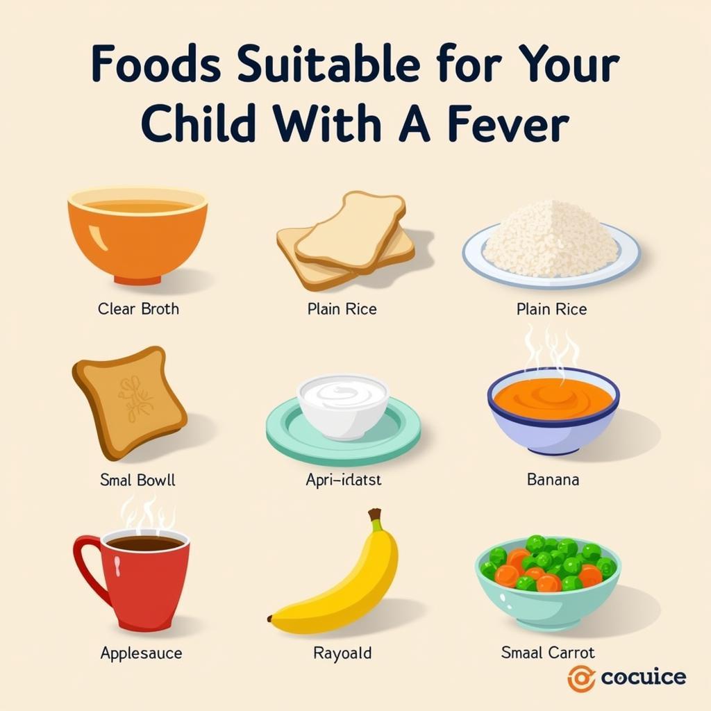 Variety of fever-friendly foods