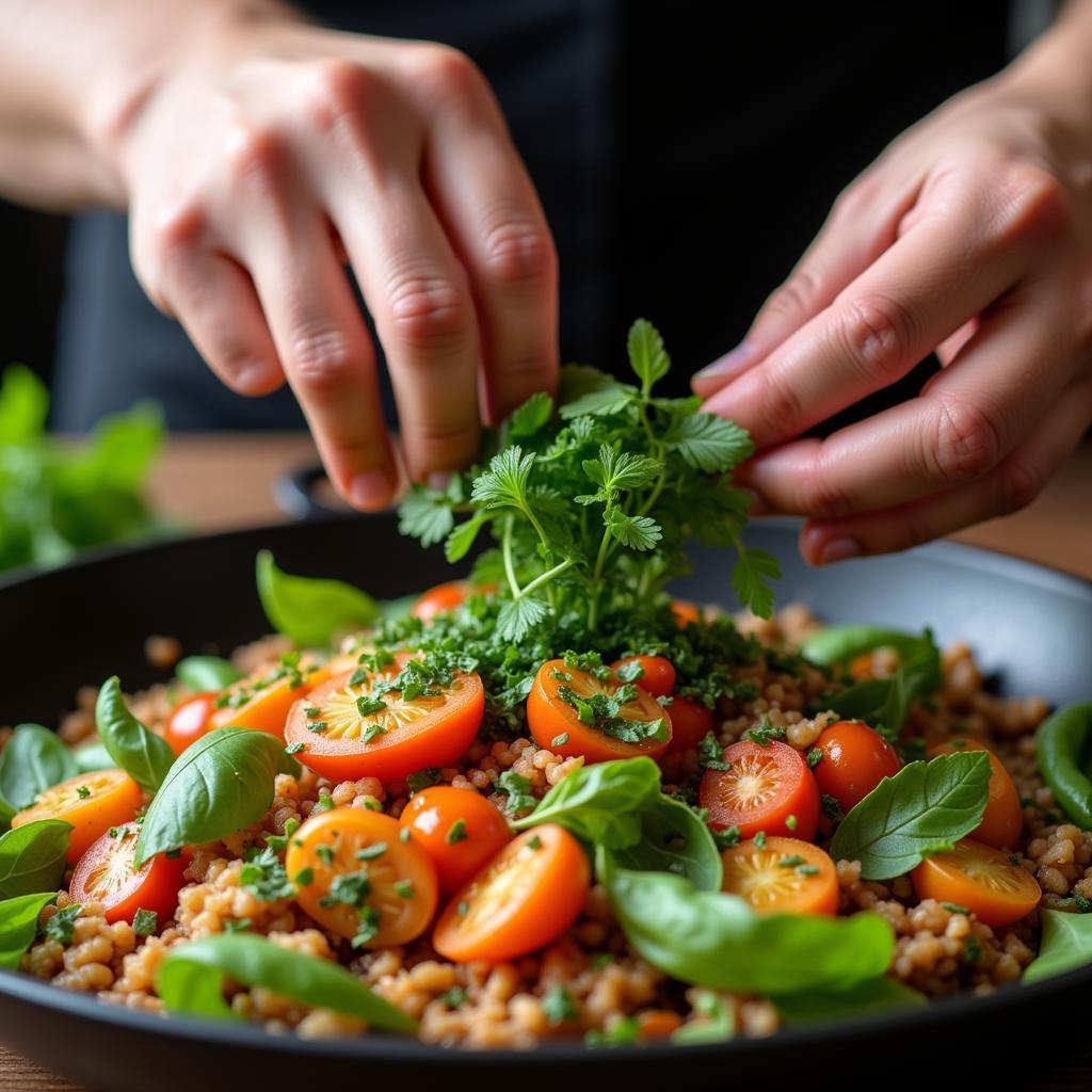 Vegetarian Cooking Tips: Experiment with flavors, season properly, and focus on presentation.