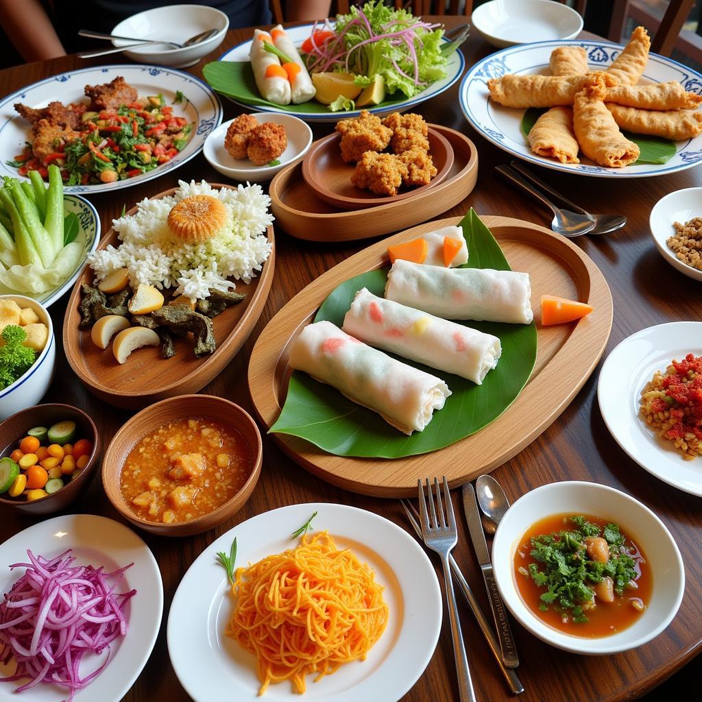 Vietnamese Feast Table Setting