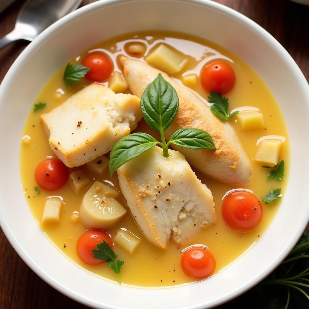 White Pomfret Fish Chowder