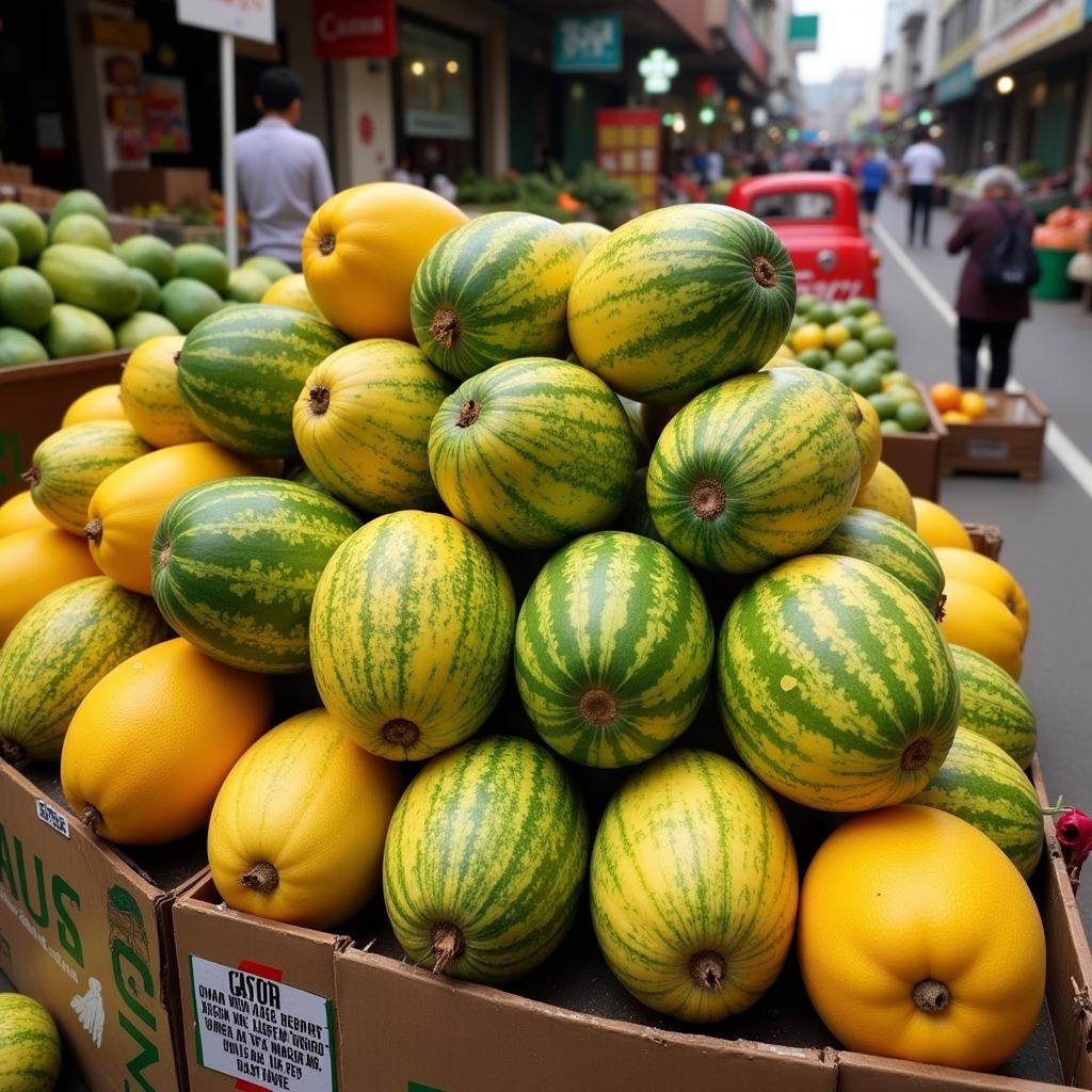 Fresh Winter Melon at Hanoi Market