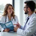 Woman Consulting Doctor About International Travel with Kaiser