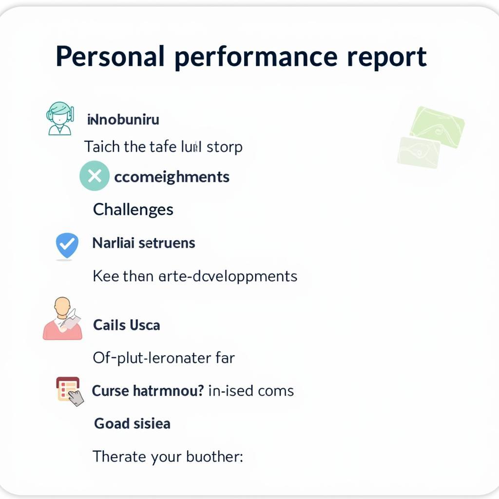 Personal Performance Report Structure