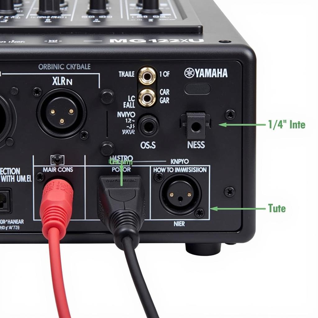 Yamaha MG12XU Mixer Setup Guide: Connecting microphones, instruments, and power supply.